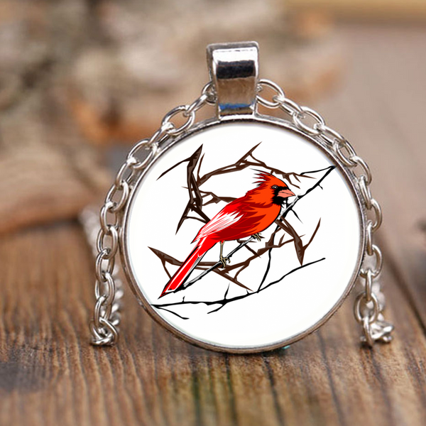 Northern Cardinal Bird Necklace