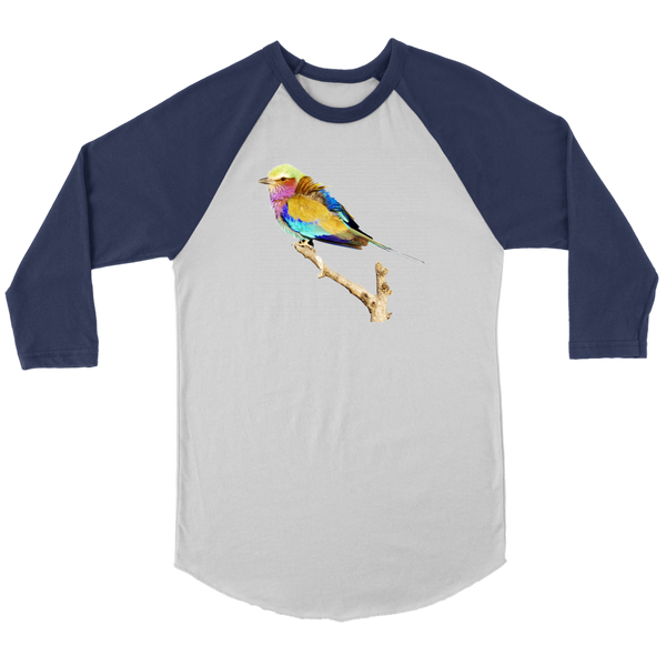 Lilac-breasted Roller Canvas Unisex 3/4 Raglan