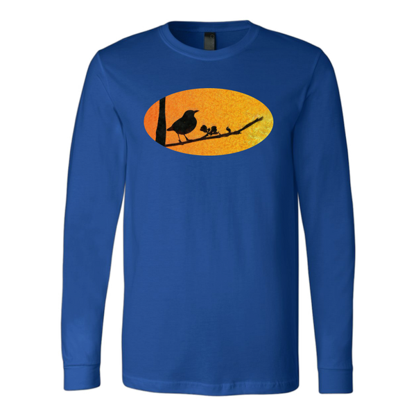 Black Bird Canvas Long Sleeve Shirt