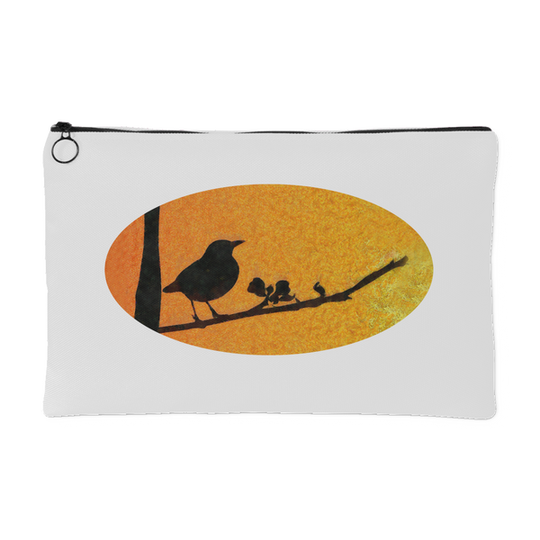 Black Bird Small Accessory Pouch