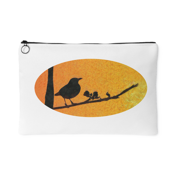 Black Bird Small Accessory Pouch