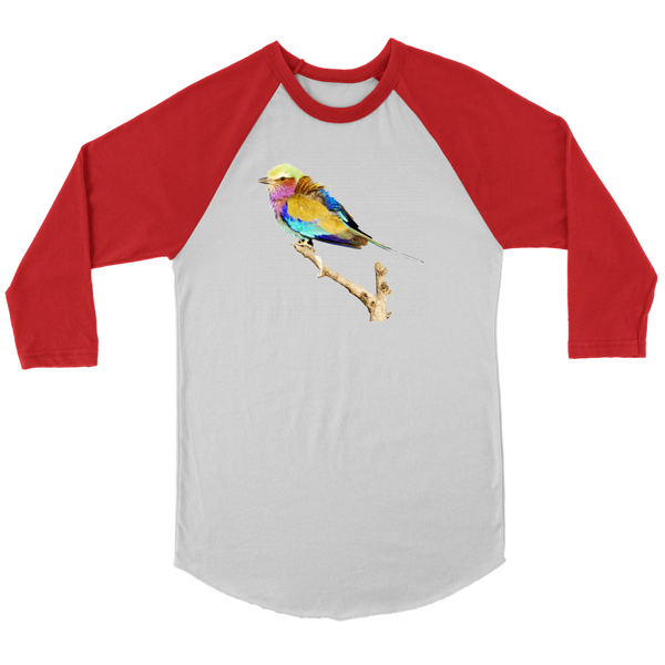 Lilac-breasted Roller Canvas Unisex 3/4 Raglan