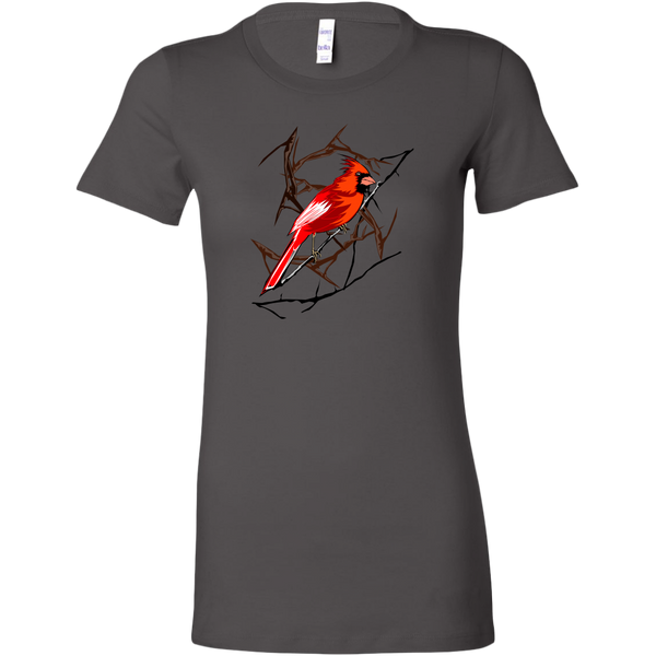 Northern Cardinal Bird Bella Women's Shirt