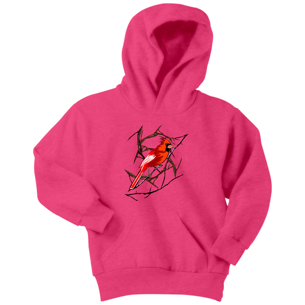 Northern Cardinal Bird Youth Hoodie