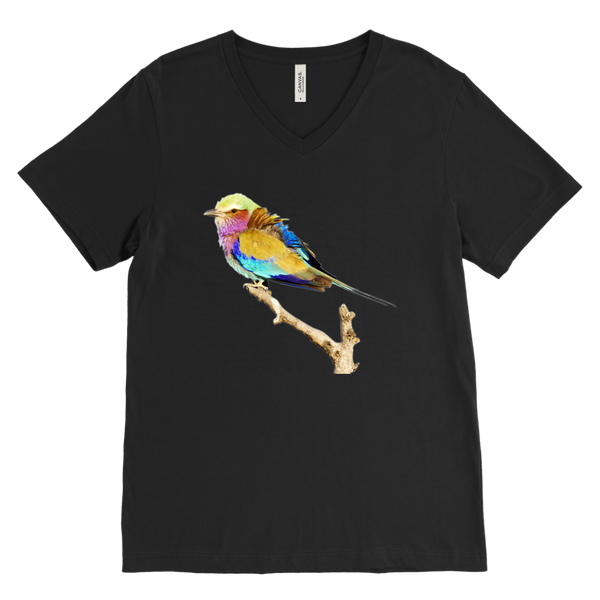 Lilac-breasted Roller Canvas Mens V-Neck