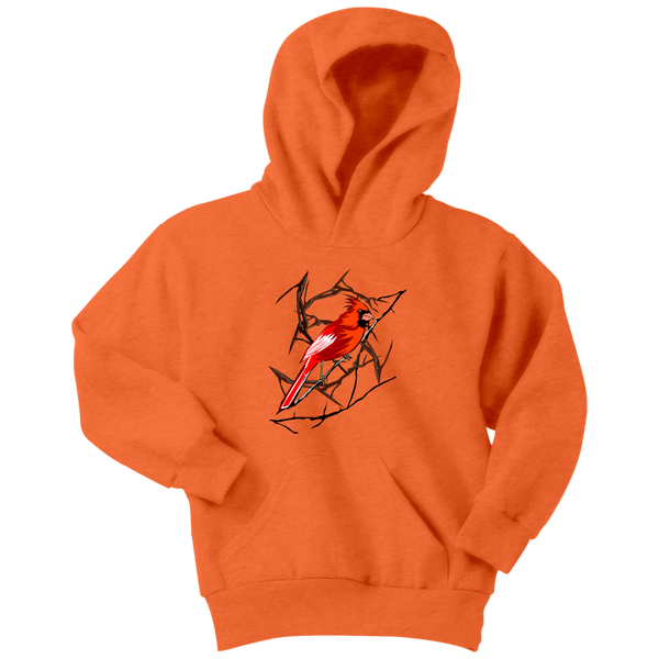 Northern Cardinal Bird Youth Hoodie