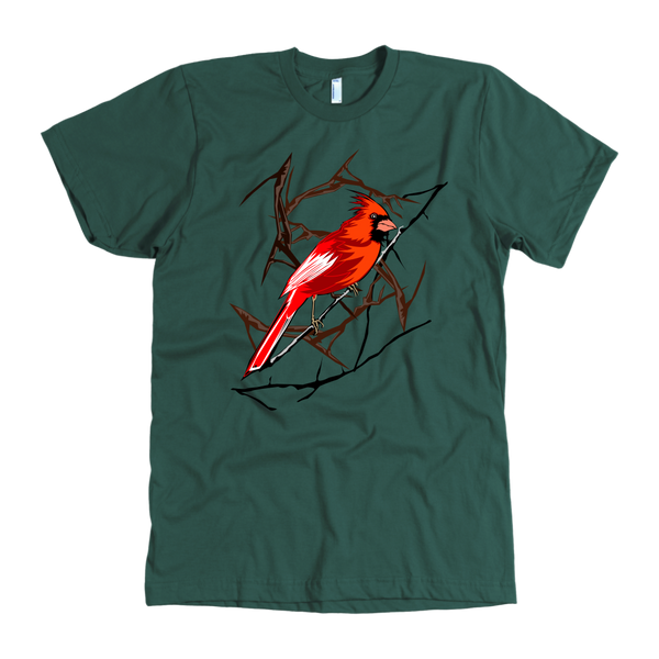 Northern Cardinal Bird American Apparel Mens