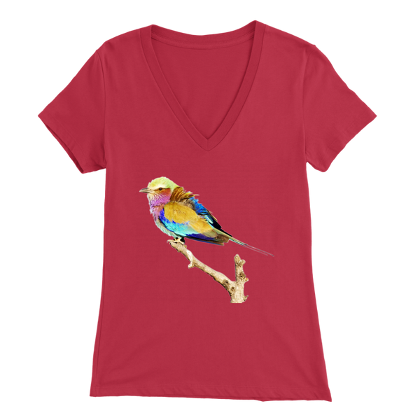 Lilac-breasted Roller Bella Womens V-Neck