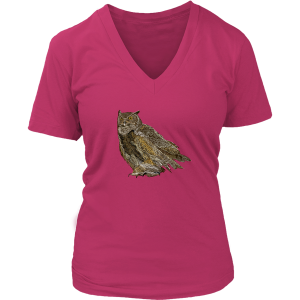 Great Horned Owl Women's V-Neck