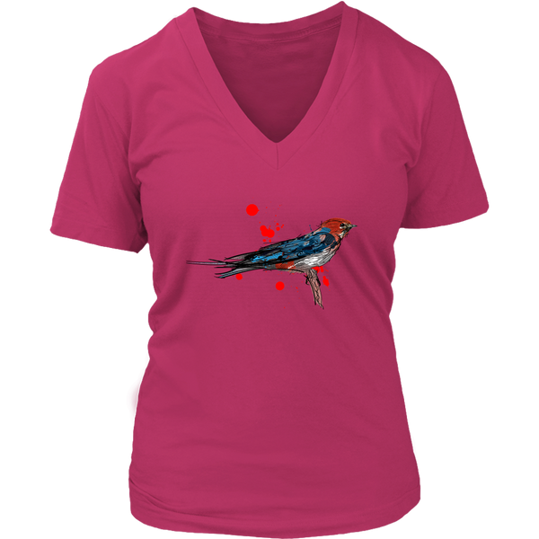 Lesser Striped Swallow Women's V-Neck