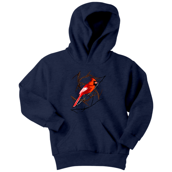Northern Cardinal Bird Youth Hoodie