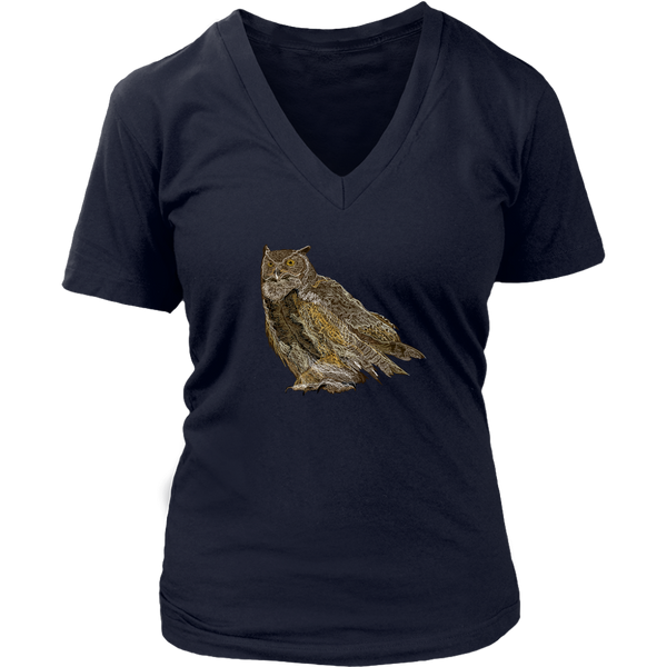 Great Horned Owl Women's V-Neck