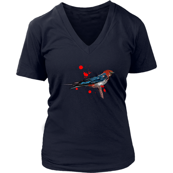 Lesser Striped Swallow Women's V-Neck