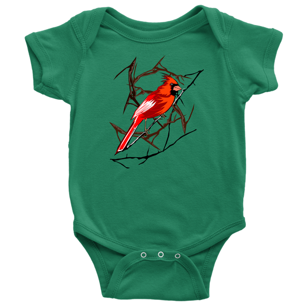 Northern Cardinal Bird Baby Bodysuit