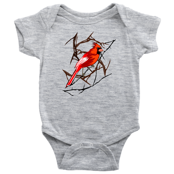 Northern Cardinal Bird Baby Bodysuit