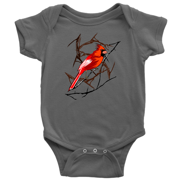 Northern Cardinal Bird Baby Bodysuit