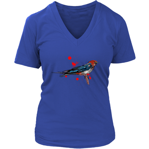 Lesser Striped Swallow Women's V-Neck