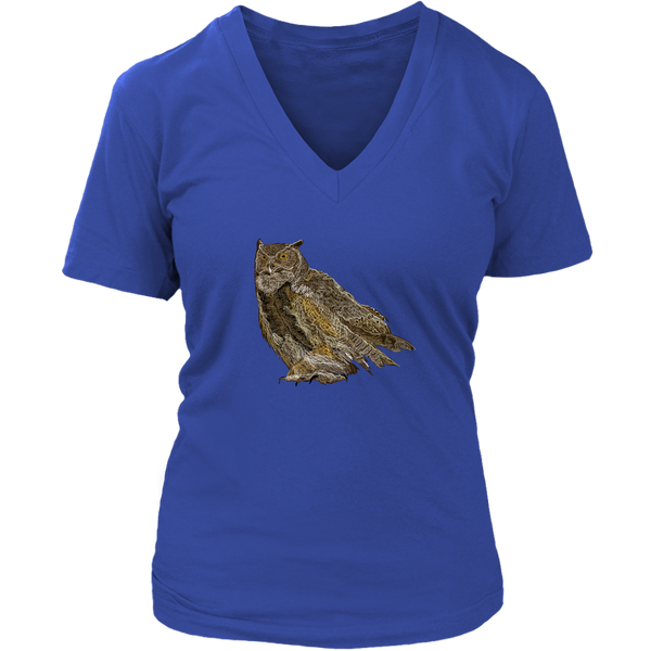 Great Horned Owl Women's V-Neck