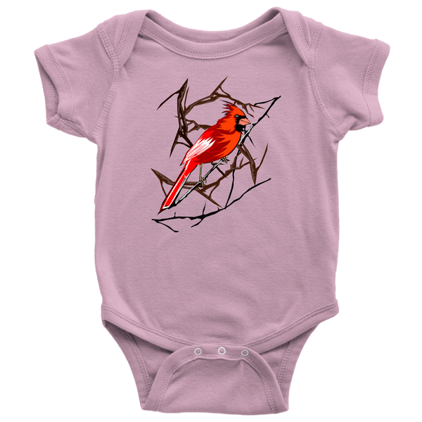 Northern Cardinal Bird Baby Bodysuit