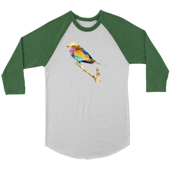 Lilac-breasted Roller Canvas Unisex 3/4 Raglan