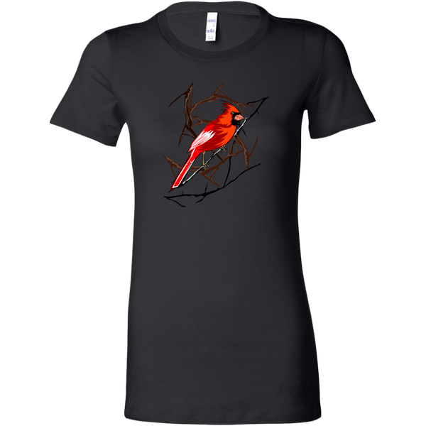 Northern Cardinal Bird Bella Women's Shirt