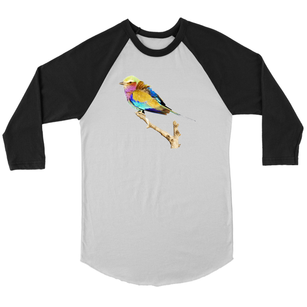 Lilac-breasted Roller Canvas Unisex 3/4 Raglan