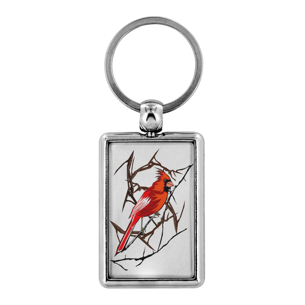 Northern Cardinal Bird Keychain