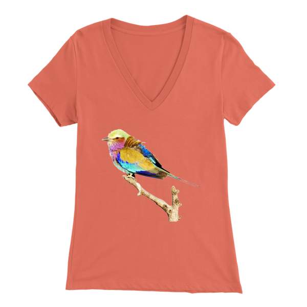 Lilac-breasted Roller Bella Womens V-Neck