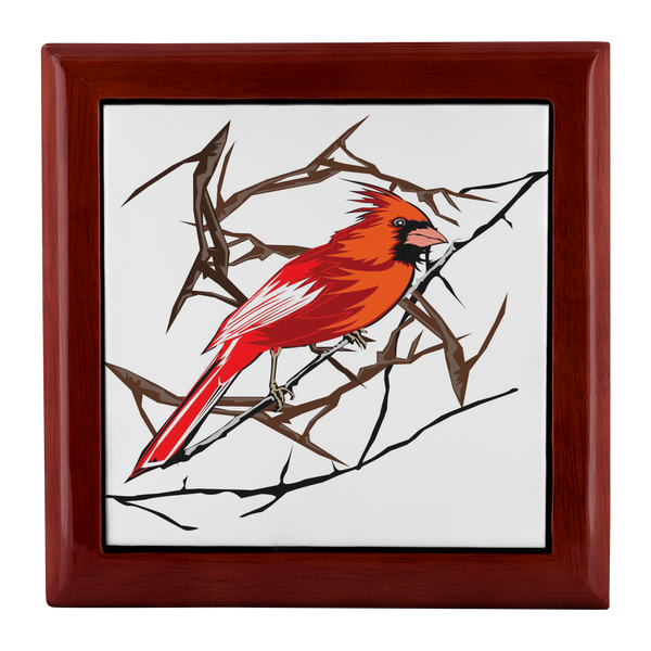 Northern Cardinal Bird Jewelry Box