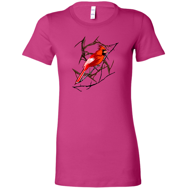 Northern Cardinal Bird Bella Women's Shirt