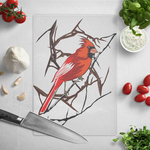 Northern Cardinal Bird Cutting Board