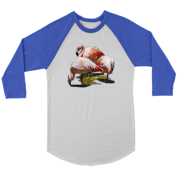 Flamingo Canvas Unisex 3/4 Raglan