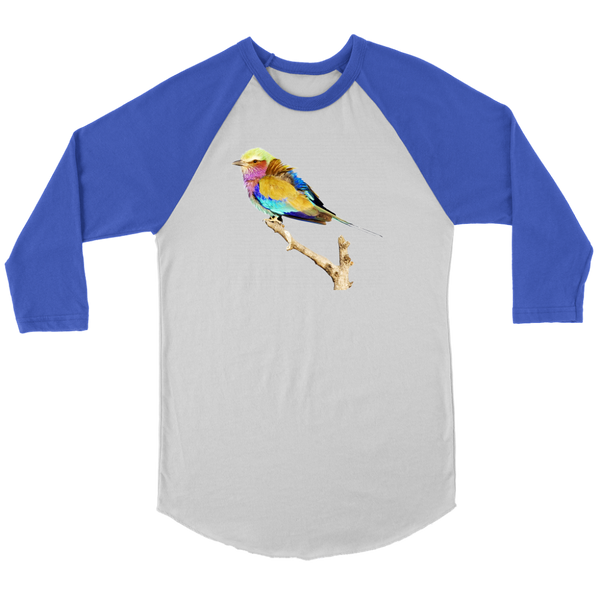 Lilac-breasted Roller Canvas Unisex 3/4 Raglan