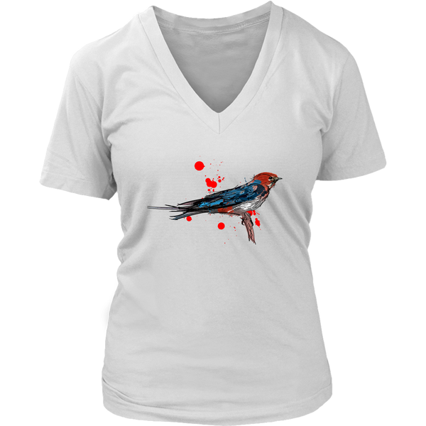 Lesser Striped Swallow Women's V-Neck