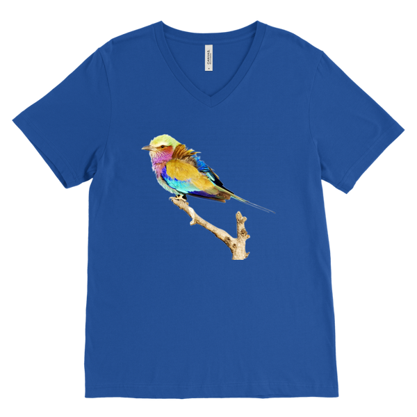 Lilac-breasted Roller Canvas Mens V-Neck