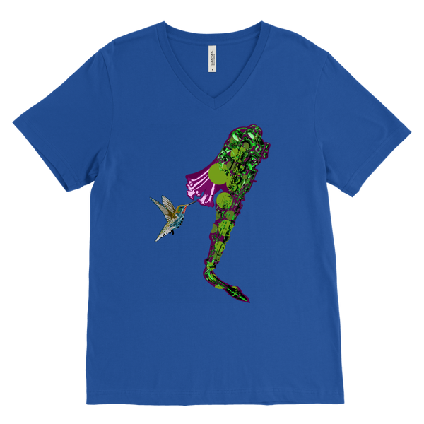 Hummingbird Canvas Men's V-Neck