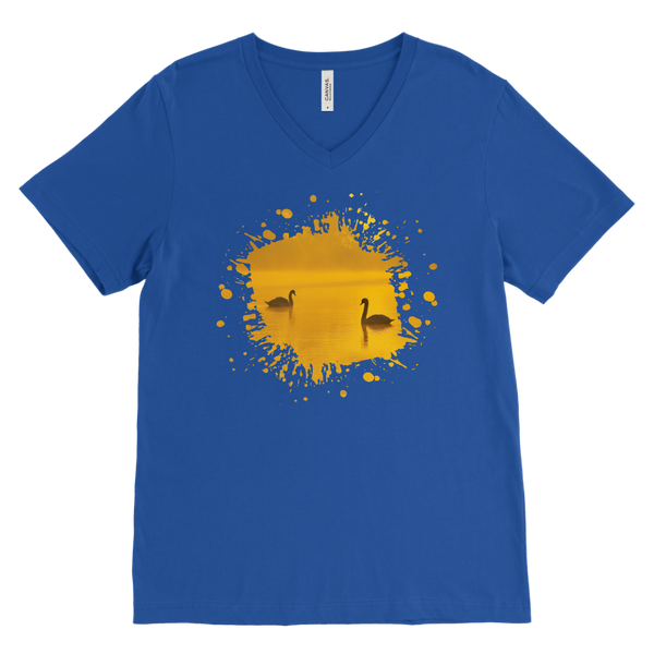 Swan Canvas Mens V-Neck
