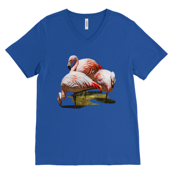 Flamingo Canvas Mens V-Neck