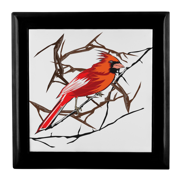 Northern Cardinal Bird Jewelry Box