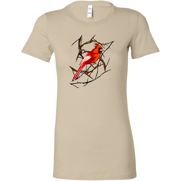 Northern Cardinal Bird Bella Women's Shirt
