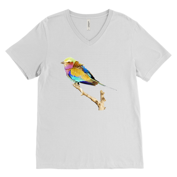 Lilac-breasted Roller Canvas Mens V-Neck