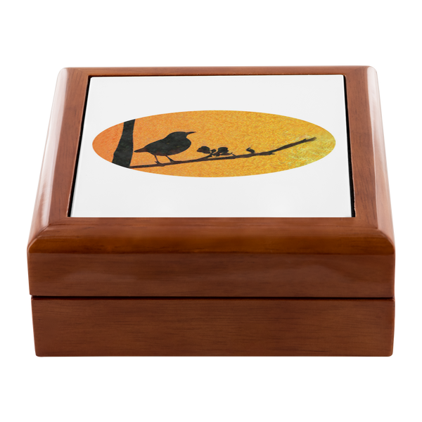 Black Bird Jewelry Box