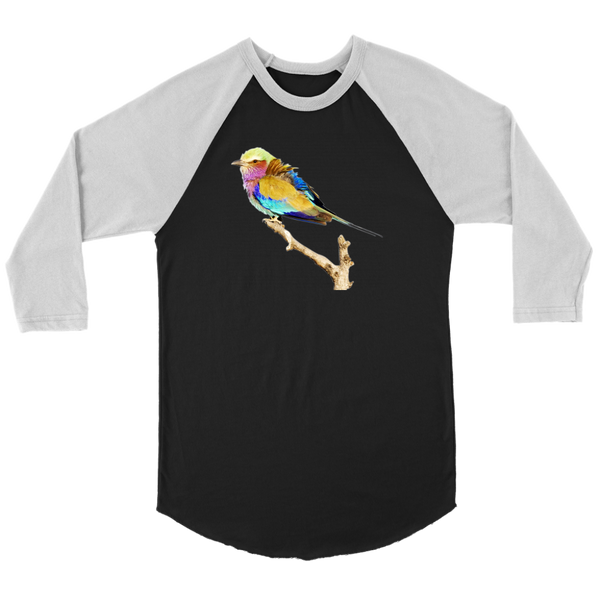 Lilac-breasted Roller Canvas Unisex 3/4 Raglan