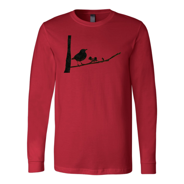 Black Bird Canvas Long Sleeve Shirt