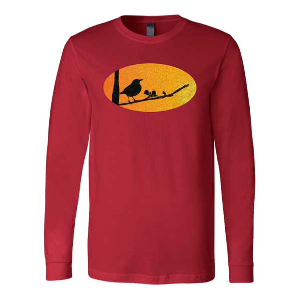Black Bird Canvas Long Sleeve Shirt