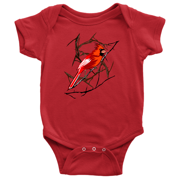 Northern Cardinal Bird Baby Bodysuit