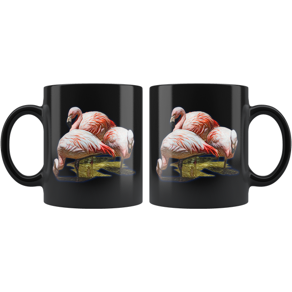 Flamingo Black 11oz Mug