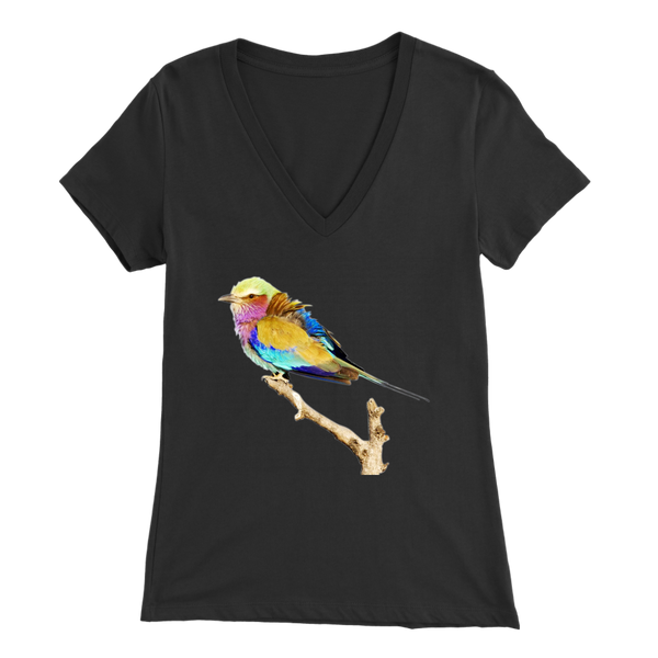 Lilac-breasted Roller Bella Womens V-Neck