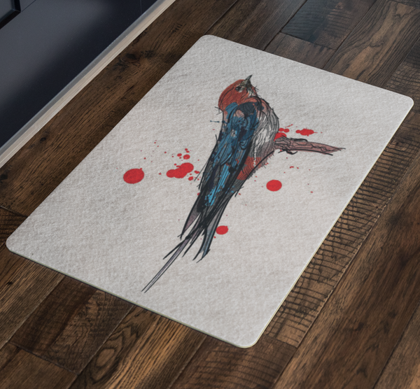 Lesser Striped Swallow Doormat