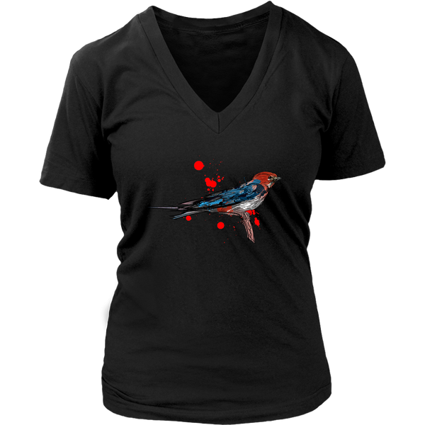 Lesser Striped Swallow Women's V-Neck